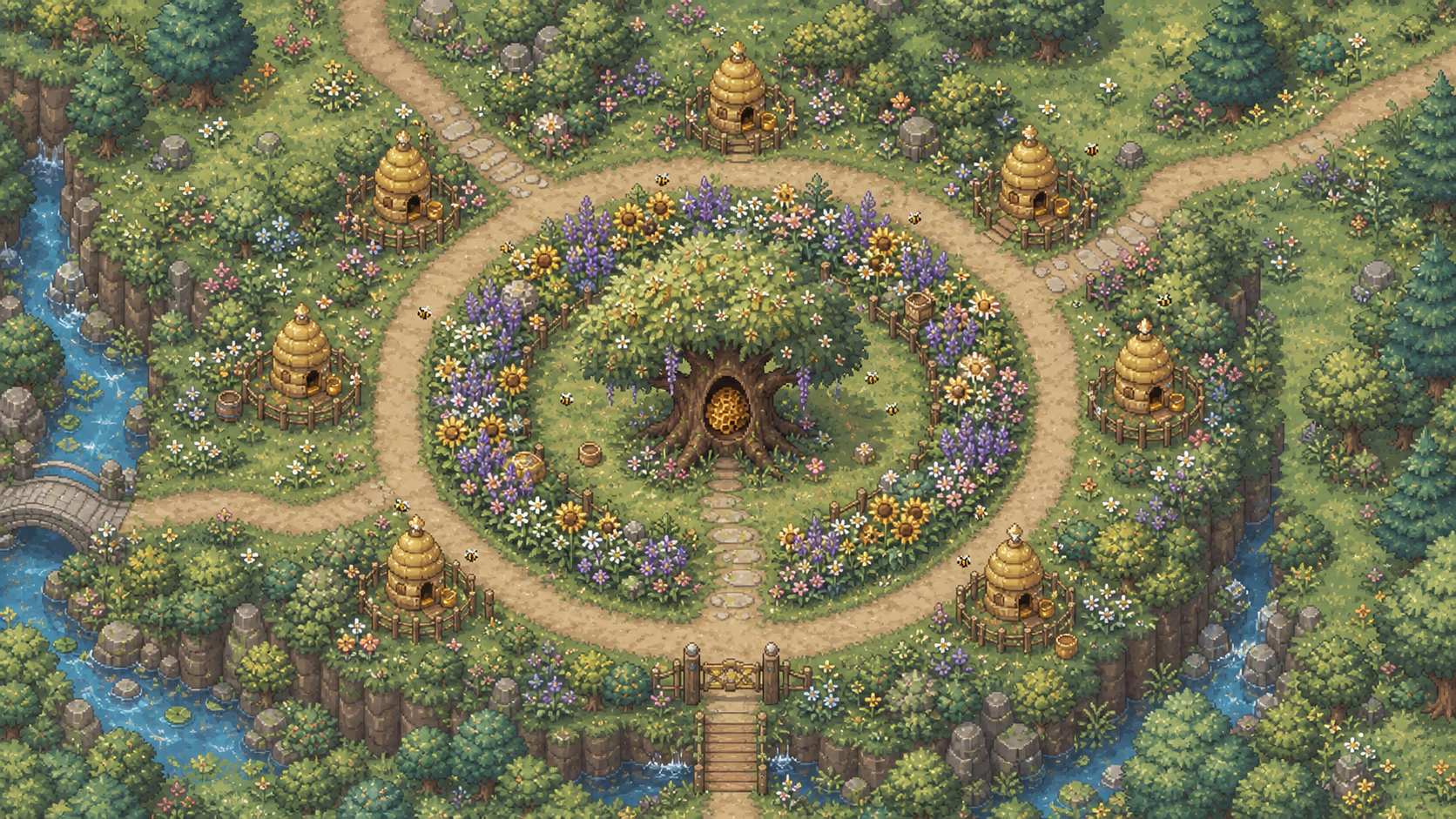 Bee Flower Garden